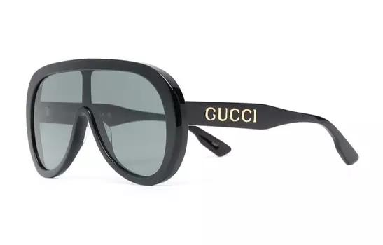 Очки солнцезащитные женские Gucci в форме маски, черный