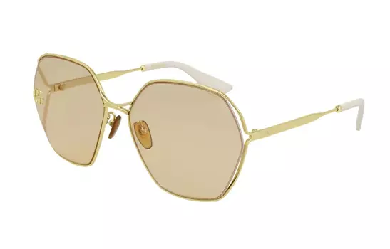 Очки солнцезащитные женские Gucci, золотой / белый
