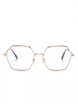 Очки TOM FORD Eyewear с геометрической оправой, золотой