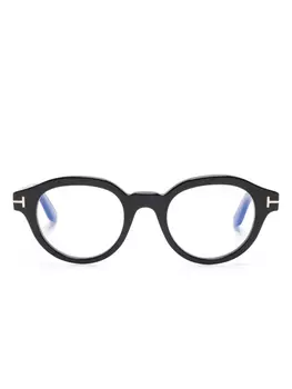 Очки TOM FORD Eyewear в круглой оправе, черный