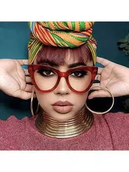 Очки унисекс прозрачные, красный