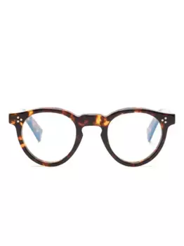Очки Urbi в круглой оправе Lesca, коричневый