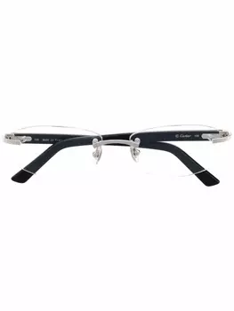 Очки в безободковой оправе Cartier Eyewear, серебряный