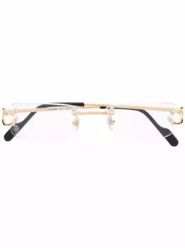 Очки в безободковой оправе Cartier Eyewear, золотой