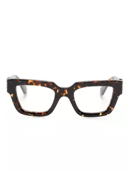 Очки в черепаховой оправе Off-White Eyewear, коричневый