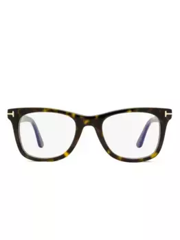 Очки в черепаховой оправе TOM FORD Eyewear, коричневый