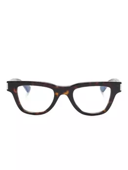 Очки в геометрической оправе Saint Laurent Eyewear, коричневый