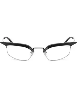 Очки в геометричной оправе Prada Eyewear, черный