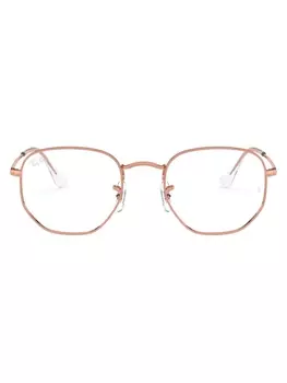 Очки в геометричной оправе Ray-Ban, розовый