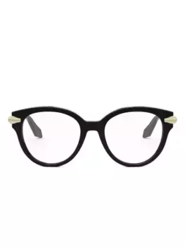 Очки в круглой оправе Bvlgari, черный