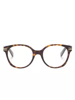 Очки в круглой оправе Bvlgari, коричневый