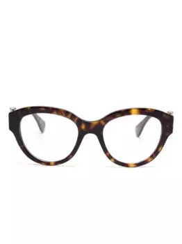 Очки в круглой оправе Cartier Eyewear, коричневый