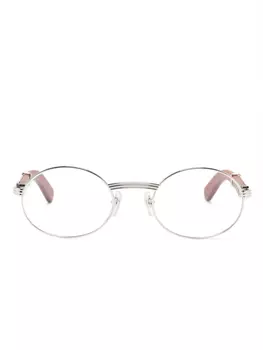 Очки в круглой оправе Cartier Eyewear, серебряный