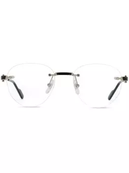 Очки в круглой оправе Cartier Eyewear, серый