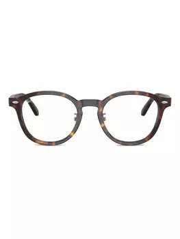 Очки в круглой оправе черепахового цвета RB5443D Ray-Ban, коричневый