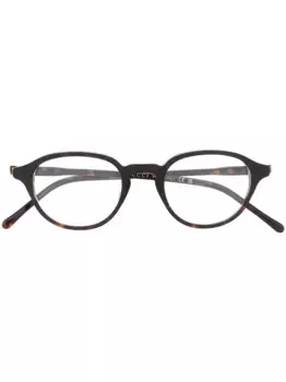 Очки в круглой оправе Gucci Eyewear, коричневый