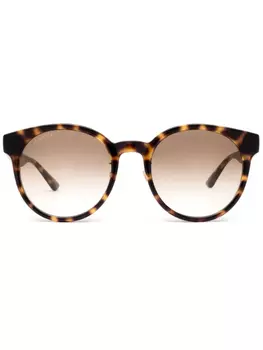 Очки в круглой оправе Gucci Eyewear, коричневый