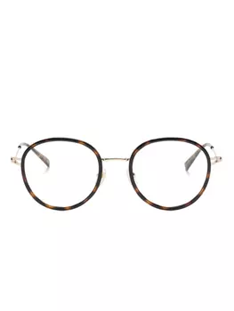 Очки в круглой оправе Gucci Eyewear, коричневый