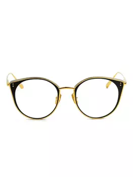 Очки в круглой оправе Linda Farrow, золотой