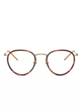 Очки в круглой оправе Oliver Peoples, коричневый
