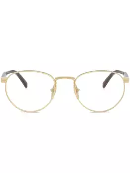 Очки в круглой оправе Prada Eyewear, золотой