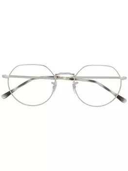 Очки в круглой оправе Ray-Ban, серебряный