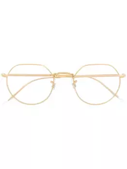 Очки в круглой оправе Ray-Ban, золотой
