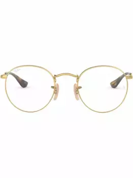 Очки в круглой оправе Ray-Ban, золотой