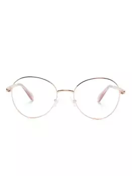 Очки в круглой оправе с кристаллами Swarovski, розовый