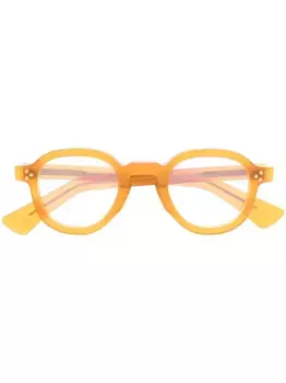 Очки в круглой оправе с логотипом Lesca, оранжевый