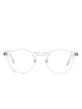 Очки в круглой оправе с логотипом Moncler Eyewear, серебряный