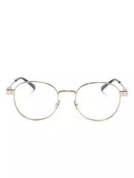 Очки в круглой оправе Saint Laurent Eyewear, золотой