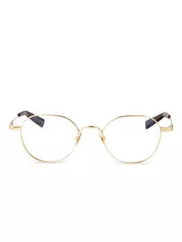 Очки в круглой оправе Saint Laurent Eyewear, золотой