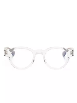 Очки в круглой оправе Saint Laurent Eyewear, белый