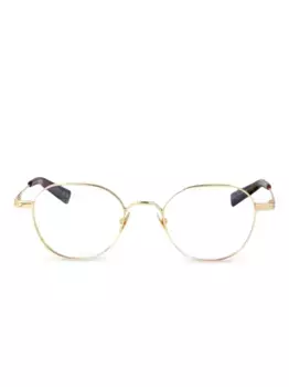 Очки в круглой оправе Saint Laurent Eyewear, золотой