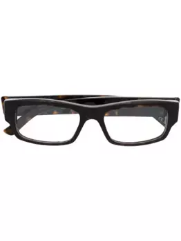 Очки в квадратной оправе Balenciaga Eyewear, коричневый
