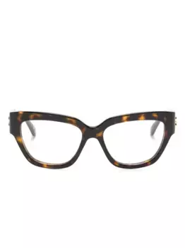 Очки в квадратной оправе Balenciaga Eyewear, коричневый