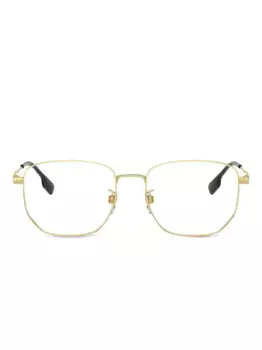 Очки в квадратной оправе Burberry Eyewear, золотой