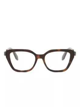 Очки в квадратной оправе Bvlgari, коричневый