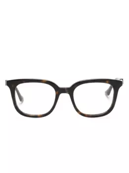 Очки в квадратной оправе черепаховой расцветки Gucci Eyewear, коричневый