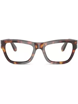 Очки в квадратной оправе черепаховой расцветки Persol, коричневый