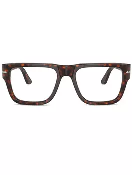 Очки в квадратной оправе черепаховой расцветки Persol, коричневый
