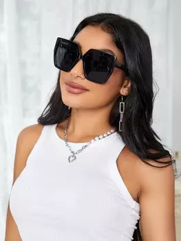 Очки в квадратной оправе, черный