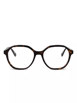 Очки в квадратной оправе Chlo Eyewear, коричневый
