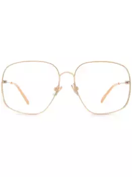 Очки в квадратной оправе Chlo Eyewear, золотой