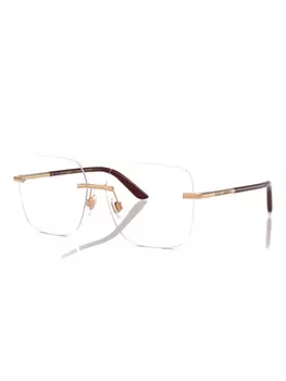 Очки в квадратной оправе Dolce & Gabbana Eyewear, золотой