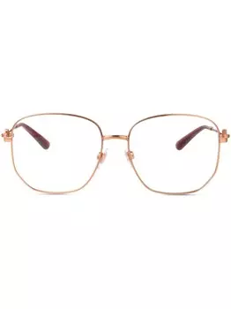 Очки в квадратной оправе Dolce & Gabbana Eyewear, золотой