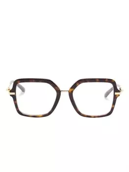 Очки в квадратной оправе Dolce & Gabbana Eyewear, коричневый