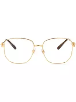 Очки в квадратной оправе Dolce & Gabbana Eyewear, золотой