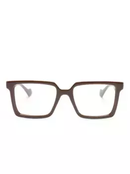Очки в квадратной оправе Gucci Eyewear, коричневый